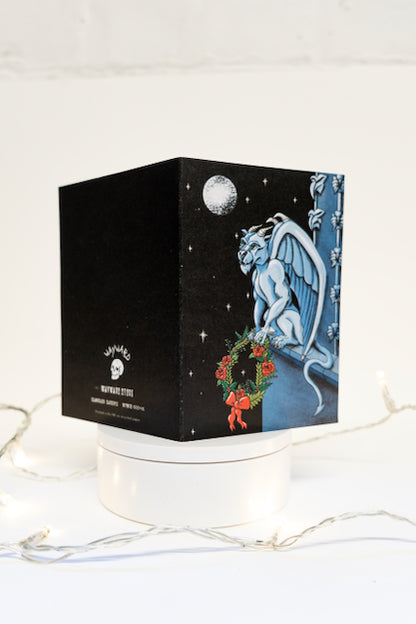 Geamhradh Gargoyle Gothic Christmas Card