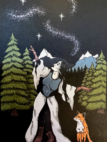 Winter Witch Gothic Christmas Card