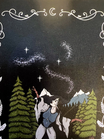 Winter Witch Gothic Christmas Card