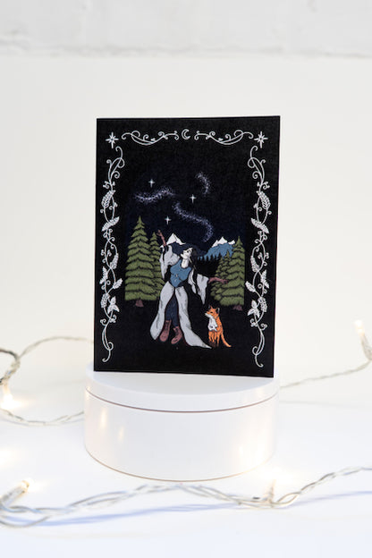 Winter Witch Gothic Christmas Card