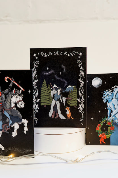 Winter Witch Gothic Christmas Card