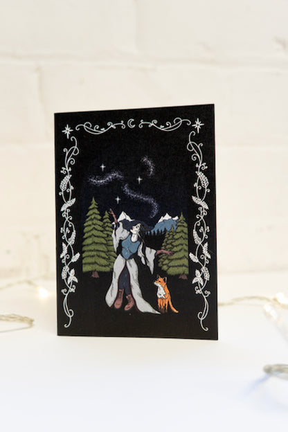 Winter Witch Gothic Christmas Card