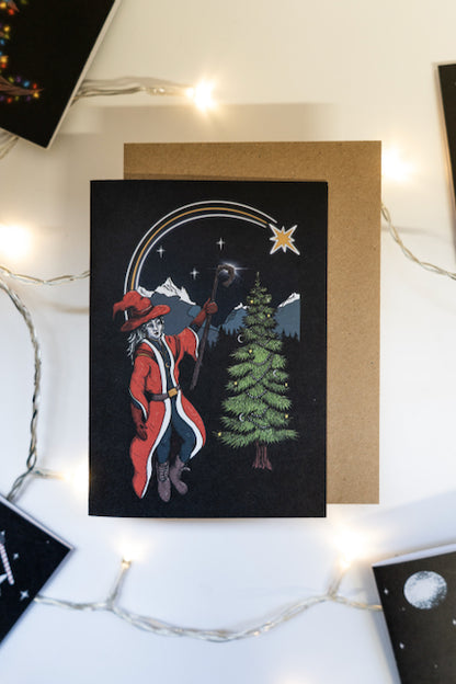 Winter Wizard Gothic Christmas Card