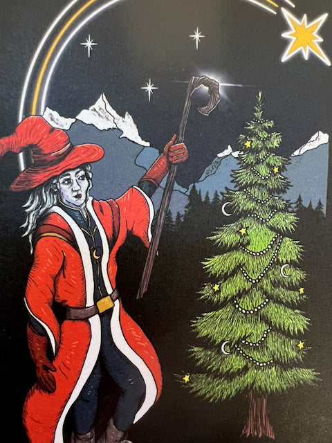 Winter Wizard Gothic Christmas Card