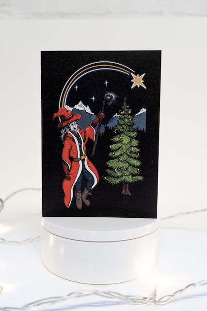 Winter Wizard Gothic Christmas Card