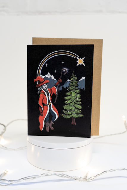Winter Wizard Gothic Christmas Card