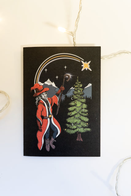 Winter Wizard Gothic Christmas Card