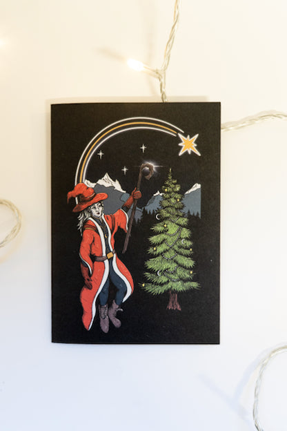 Winter Wizard Gothic Christmas Card