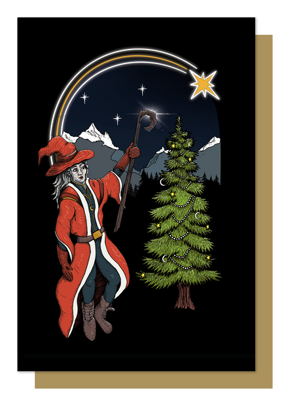 Winter Wizard Gothic Christmas Card