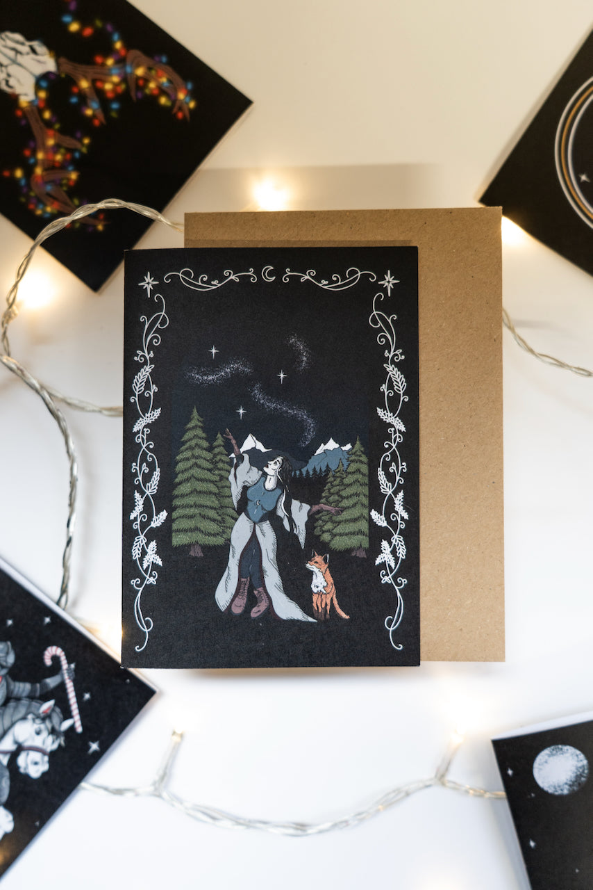 Set of 12 Festive Fantasy Christmas Cards