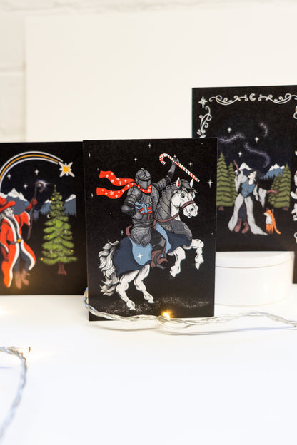 Set of 12 Festive Fantasy Christmas Cards
