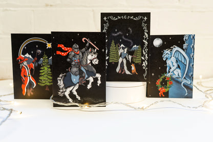 Set of 12 Festive Fantasy Christmas Cards