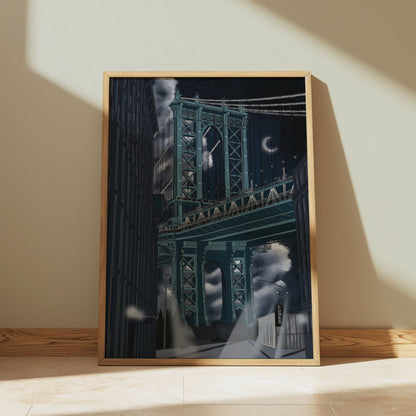 DUMBO Brooklyn New York Night Art Print