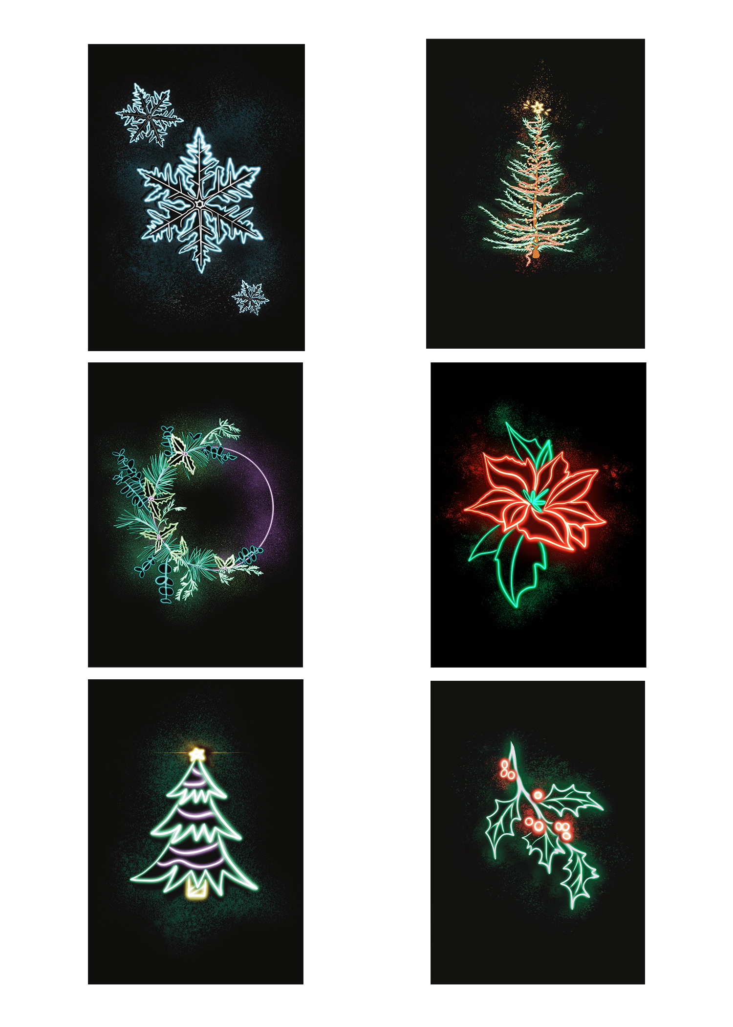 Wayward Psche Set Set of 12 Winter Mountain Scene Christmas Cards – Wayward
