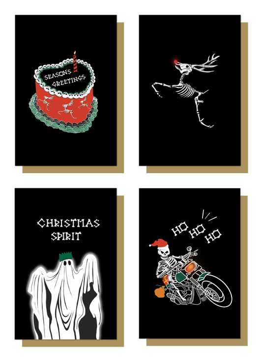 Set of 12 Gothic Christmas Cards