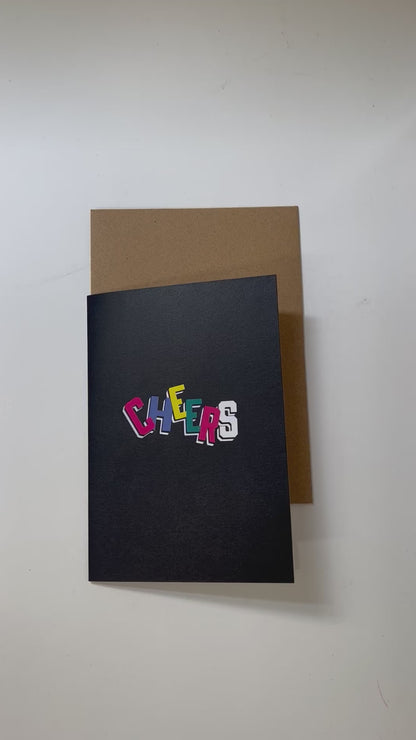 Cheers Bold Alphabet Thank You Card