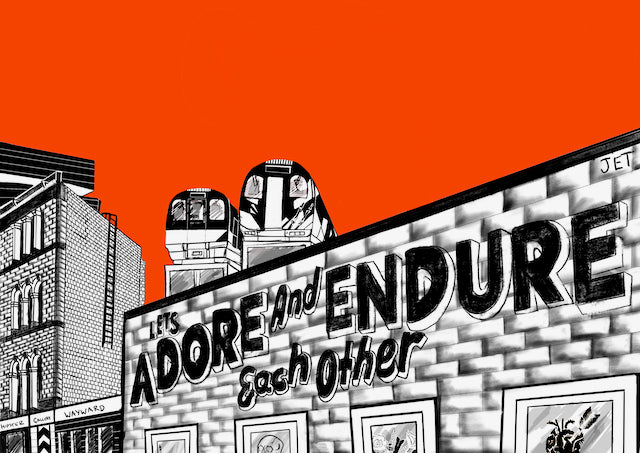 Adore and Endure East London Postcard Print