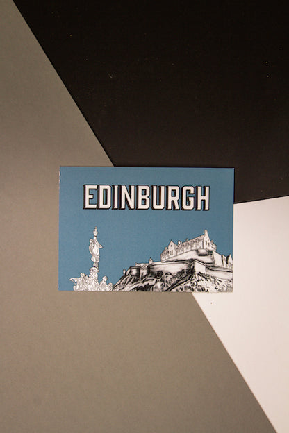 Edinburgh Castle Travel Postcard by Wayward