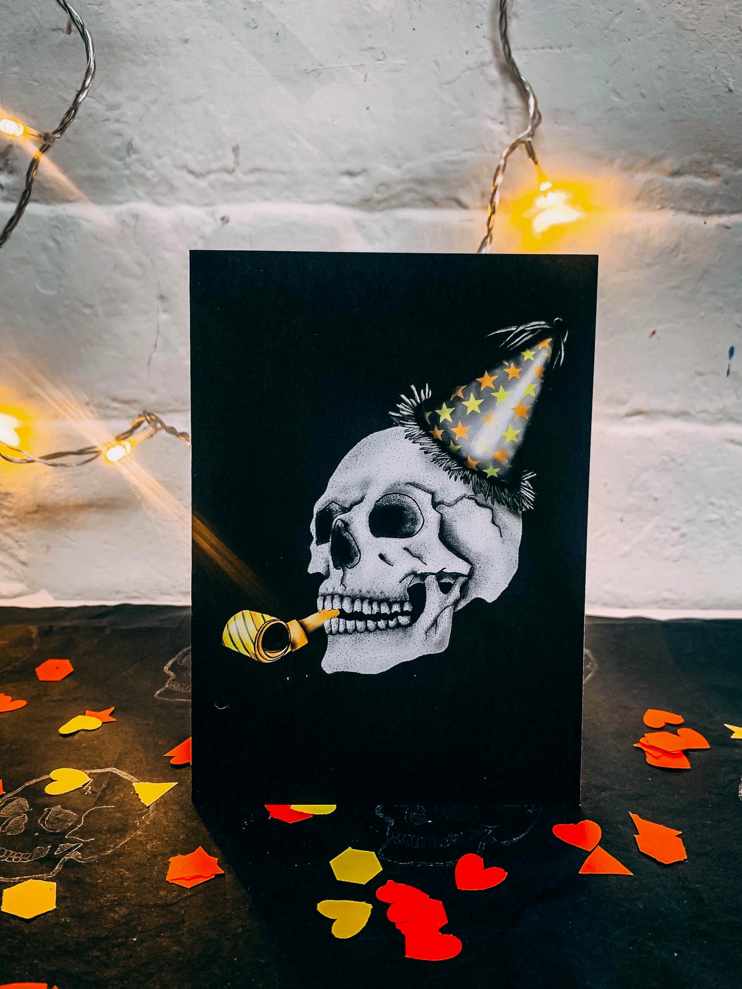 Party Hat Skull Gothic Birthday Card
